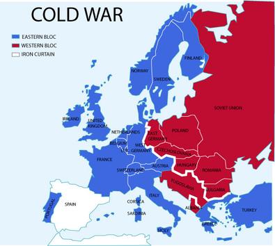 Map Of Europe During The Cold War